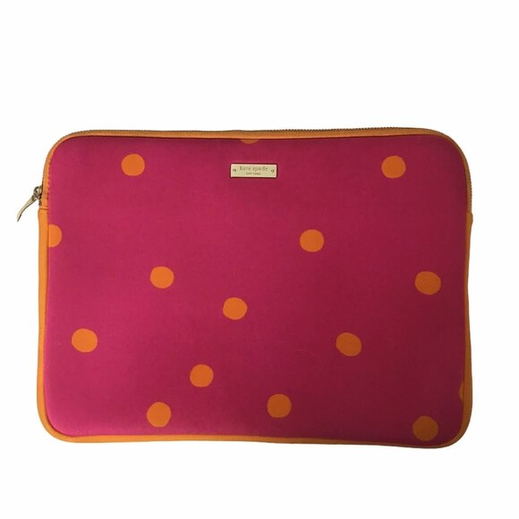 Kate Spade Computer Case Pink and Orange 13" x 9.5" - Picture 4 of 7